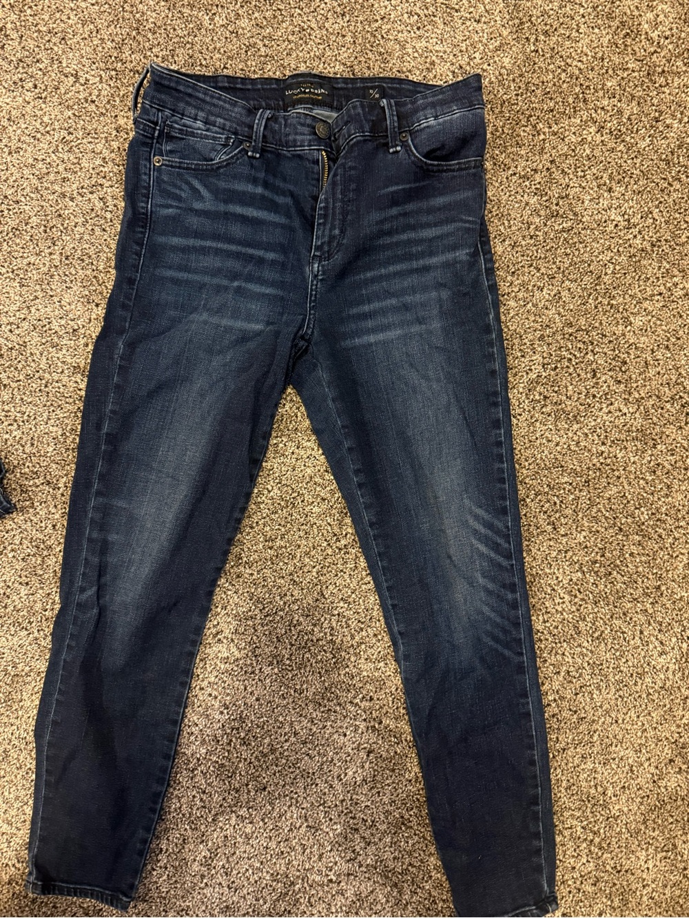 Lucky Brand Women’s Slim Straight Jeans in Dark Blue Wash
